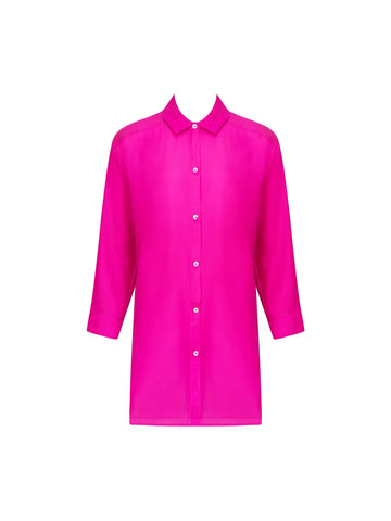 Camisa seda/algodón Grace Infinie fucsia