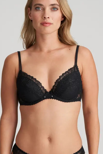 Jane black push-up bra