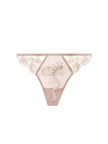 Tanga hilo Dressing Floral nude