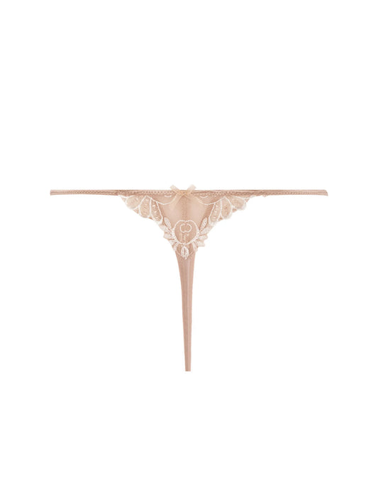 Tanga hilo Dressing Floral nude