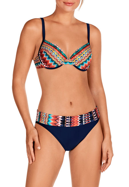 Bikini set copa étnico azul