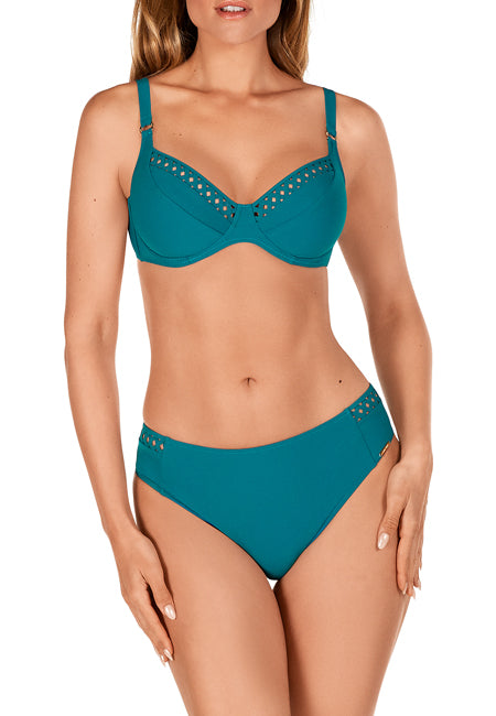 Bikini set aro copa D turquesa