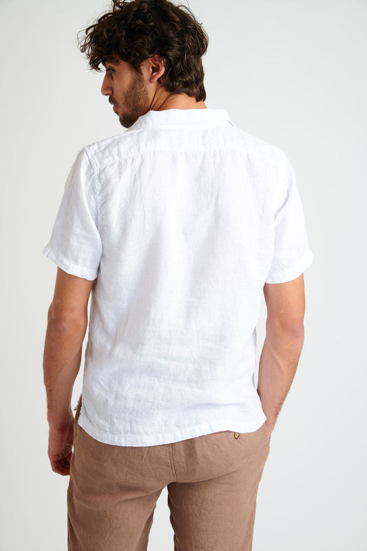 Camisa lino Stefano Lindye blanco