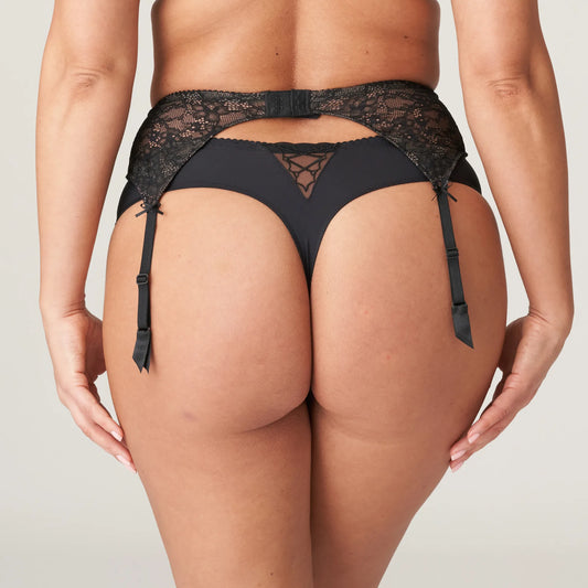 Livonia black garter belt