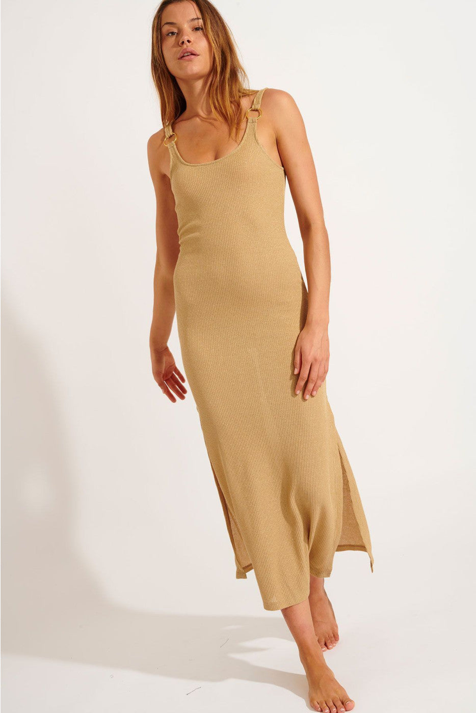 Vestido Amiva Goldenrib Couture sable