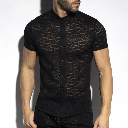 Camisa manga corta Spider negro