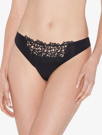 Petit Macrame black thong