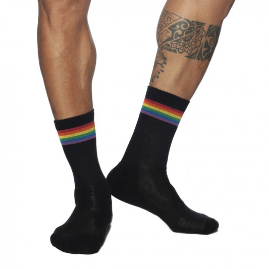 Rainbow socks black