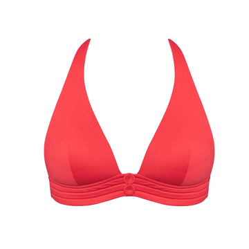 Biquini top halter Rodero fiesta rojo