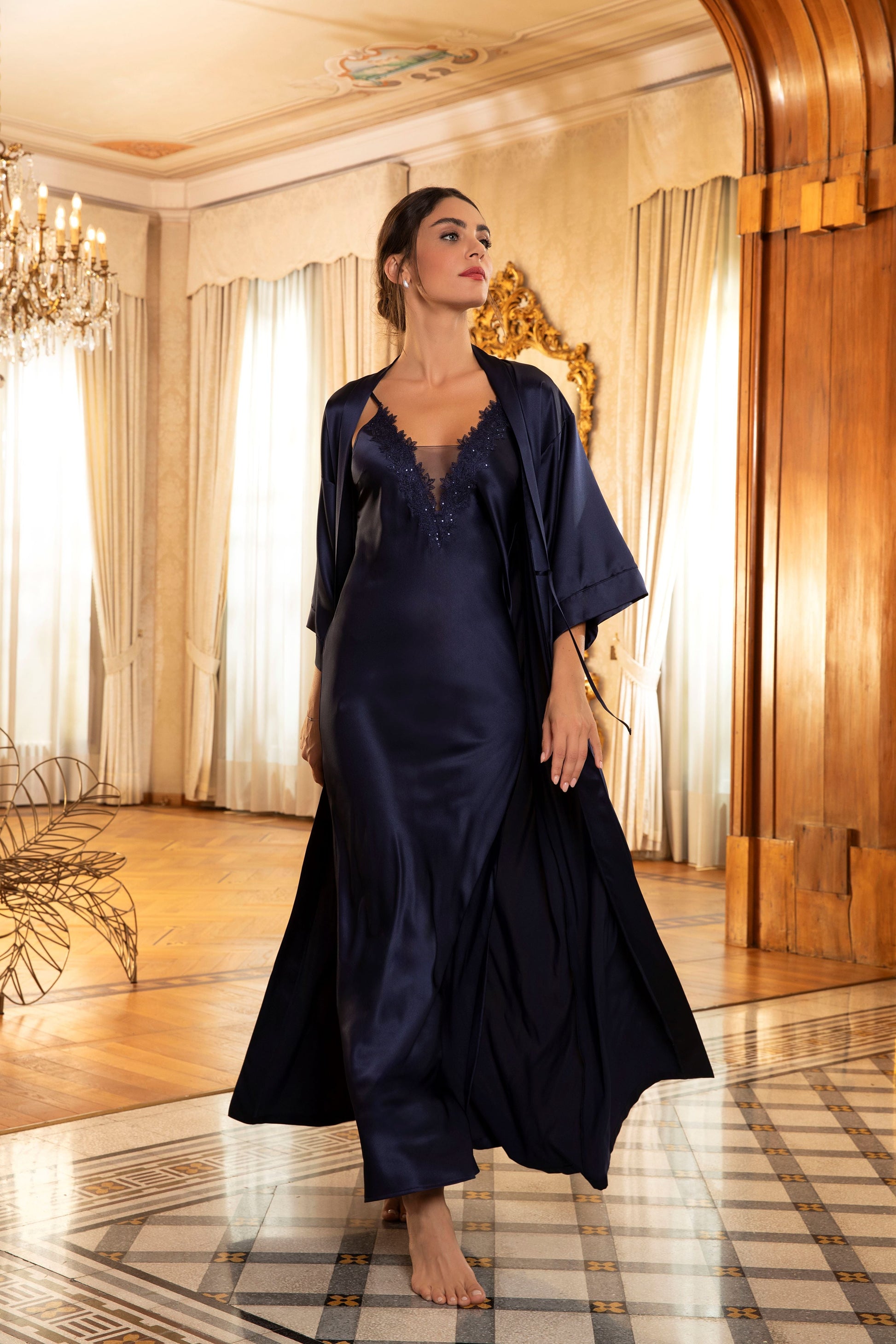 Bata larga Eclat Couture bleu night - PITTLise Charmel3597648692409