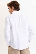 Camisa lino manga larga Lindye blanca
