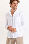 Camisa lino manga larga Lindye blanca