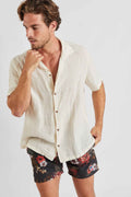 Camisa lino Stefano Lindye beige