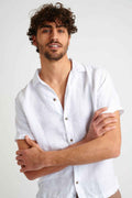 Camisa lino Stefano Lindye blanco
