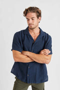 Camisa lino Stefano Lindye marino