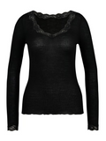 Camiseta manga larga Richesse Lace negro