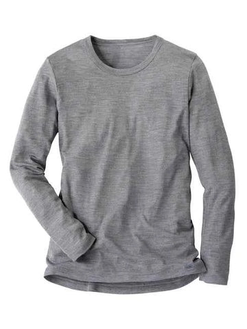 Camiseta manga larga Wool & Silk gris