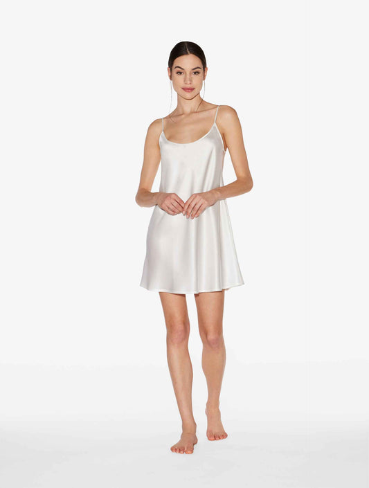 Camisón corto Silk blanco