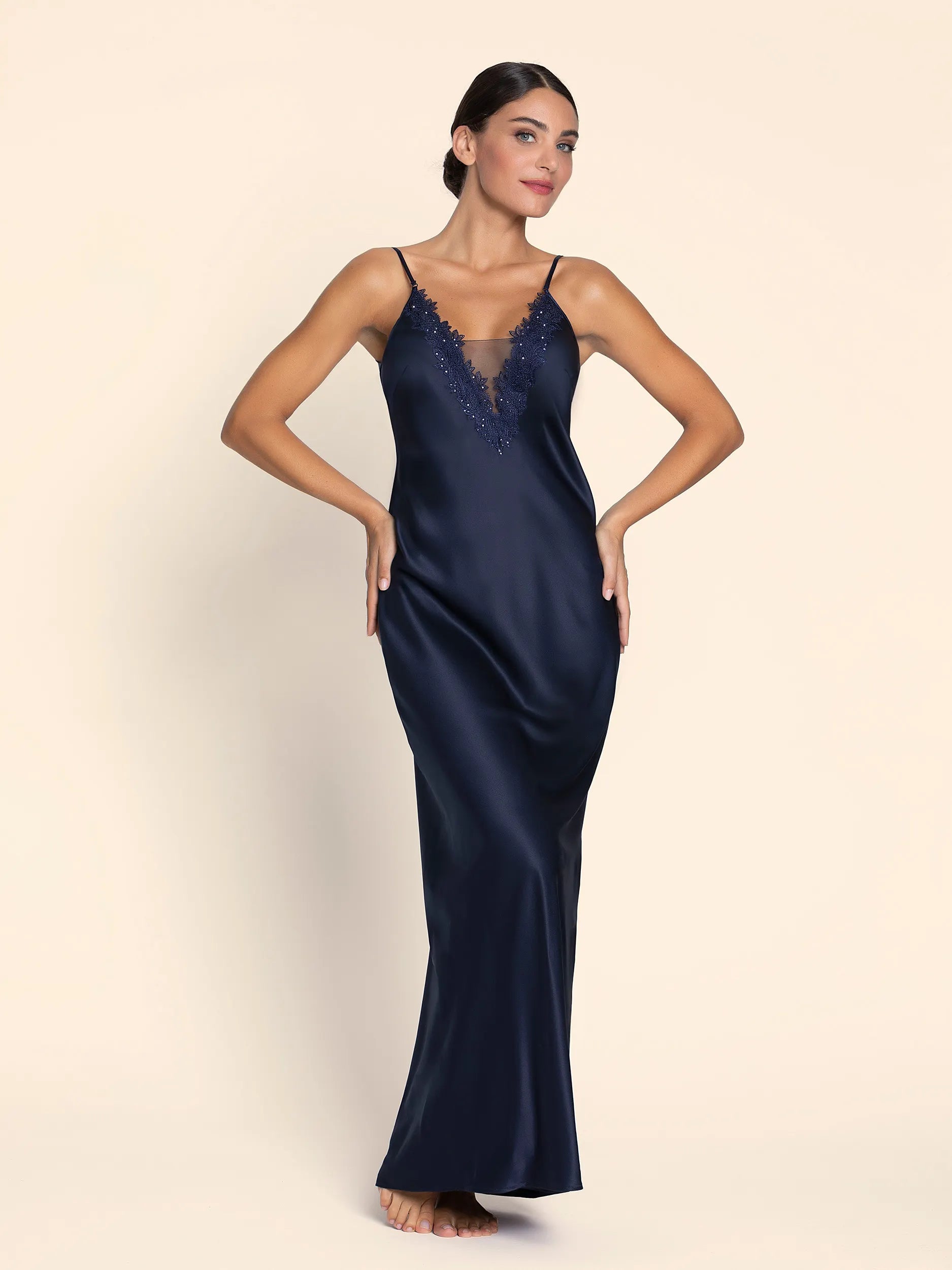 Camisón largo Eclat Couture bleu night - PITTLise Charmel3597648692119