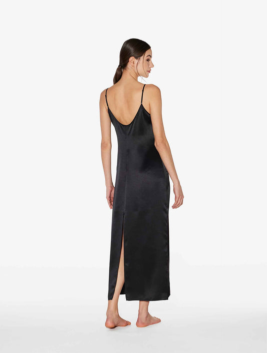 Camisón largo Silk negro