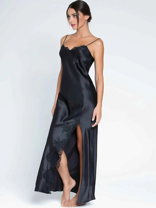 Camisón largo Splendeur Soie negro