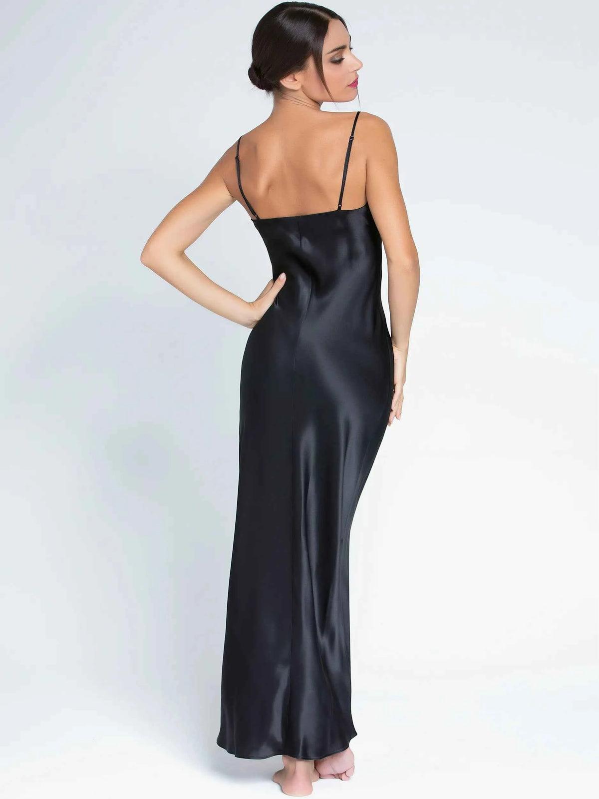Camisón largo Splendeur Soie negro
