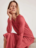 Camisón manga larga Glamorous Nights pomegranate red