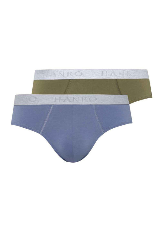 Pack 2 slip Cotton Essentials labrador blue/moss