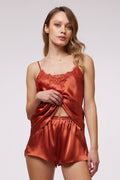 Pijama corto Pamelle seda natural spicy - PITTVivis Milano