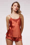 Pijama corto Pamelle seda natural spicy - PITTVivis Milano