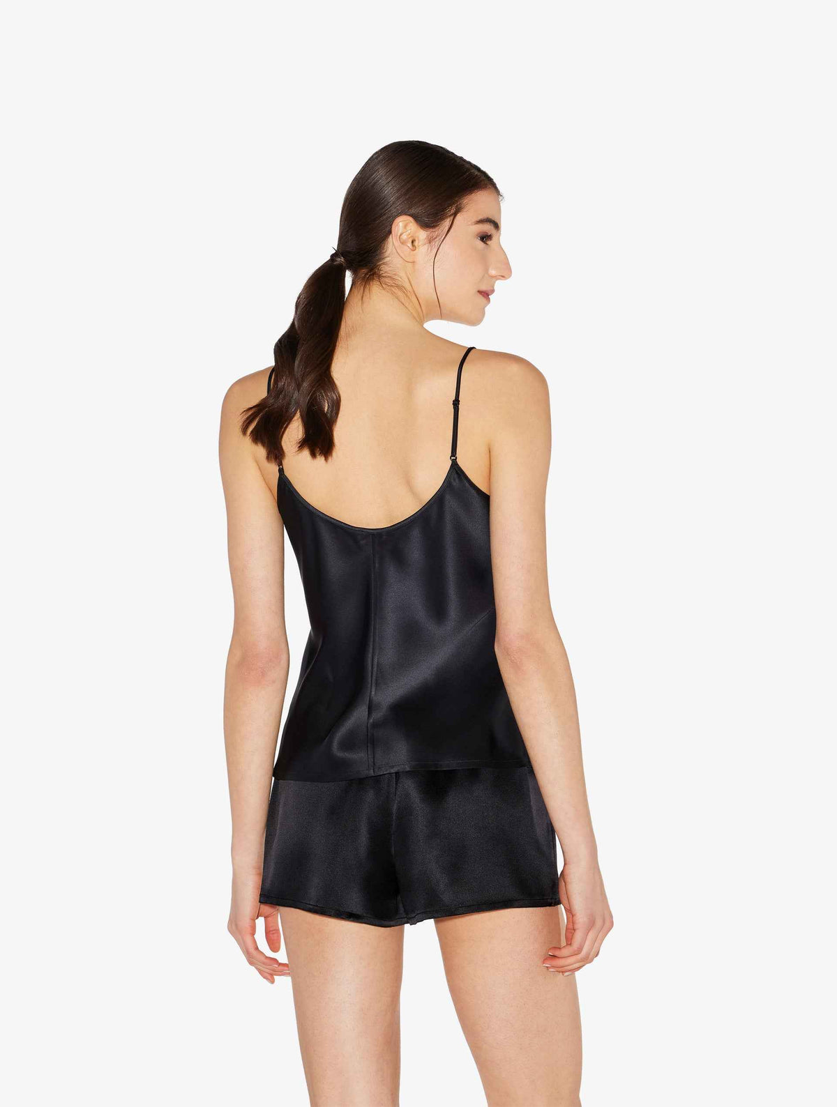 Pijama corto Silk negro
