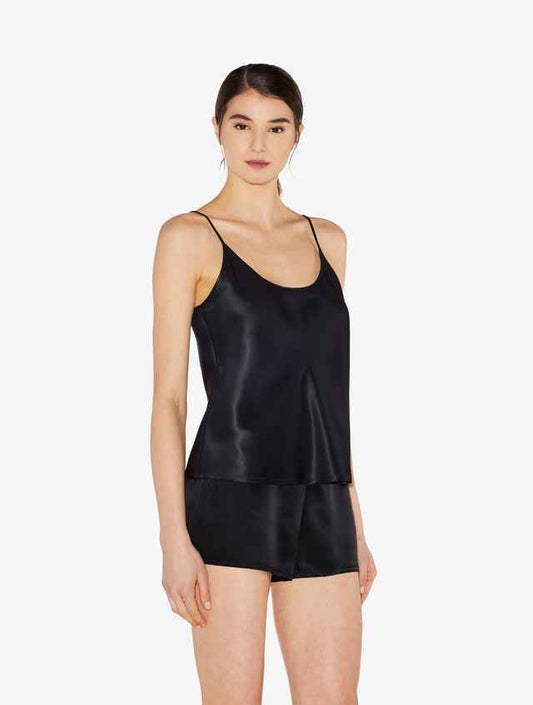 Pijama corto Silk negro