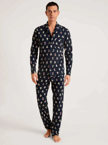 Pijama largo Relax Teddy dark sapphire