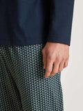 Pijama manga larga azul-verde relax imprint
