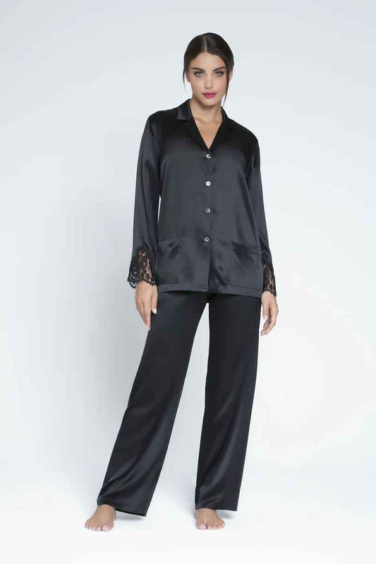 Pijama de seda Splendeur Soie Negro