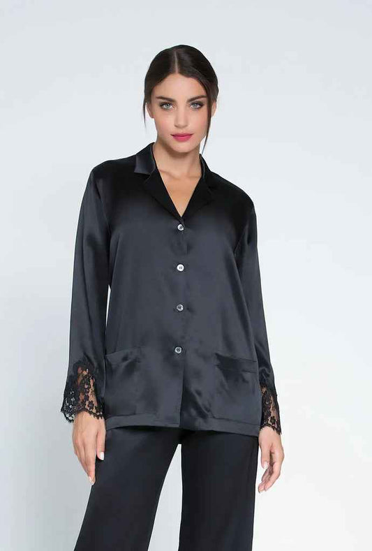 Pijama de seda Splendeur Soie Negro