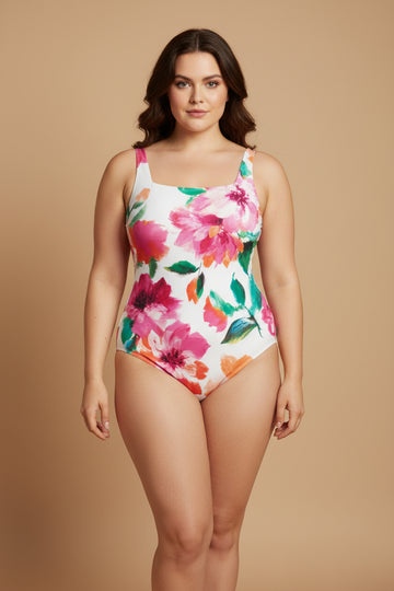 Bañador Dalia Madras estampado rosa