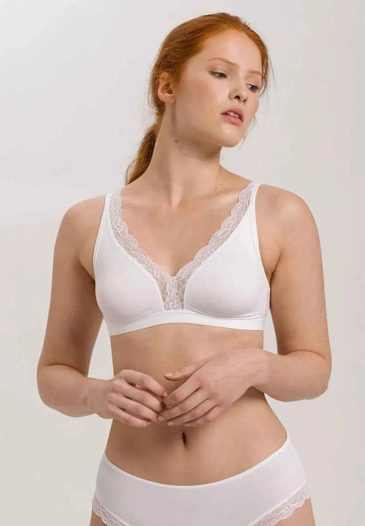 Sujetador copa suave Cotton Lace blanco