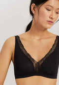 Sujetador copa suave Cotton Lace negro