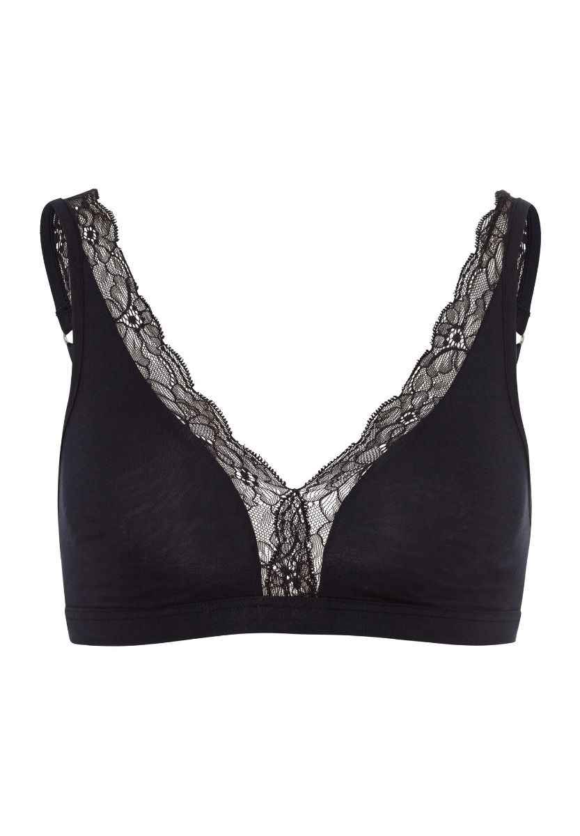 Sujetador copa suave Cotton Lace negro