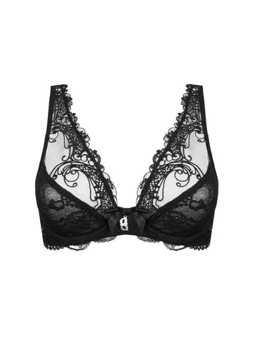 Sujetador glamour escote V Soir de Venise negro