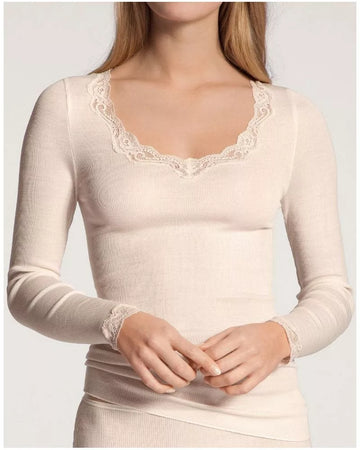 Pink Richesse Lace long sleeve t-shirt