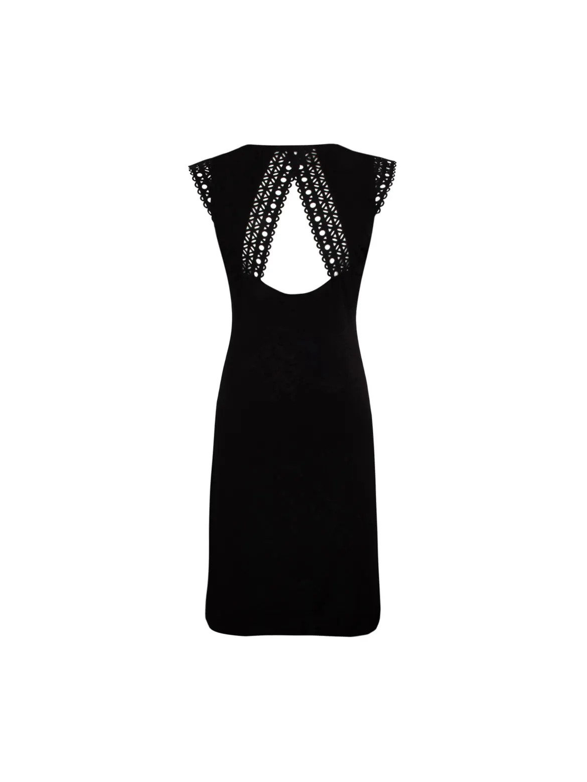 Vestido corto Ajourage Couture negro